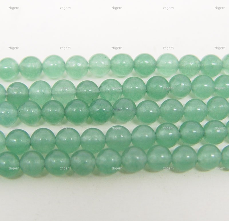 FREE S&H natural round 6mm green donglin jade loose beads gem stone 