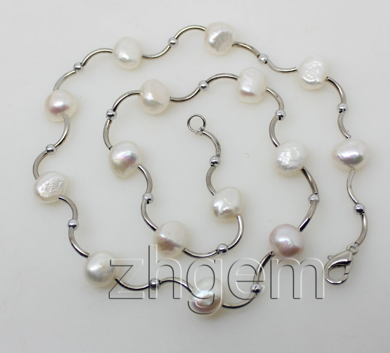 wholesale lot 5strands white pearl beads necklace 17lo  