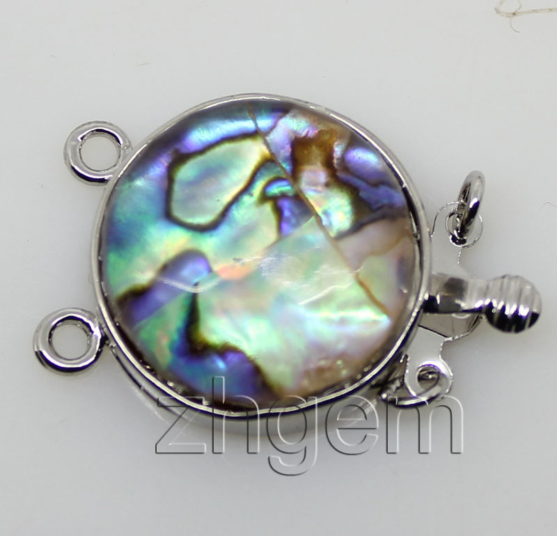 wholesale lots 5 pcs natural abalone shell clasp 20mm  