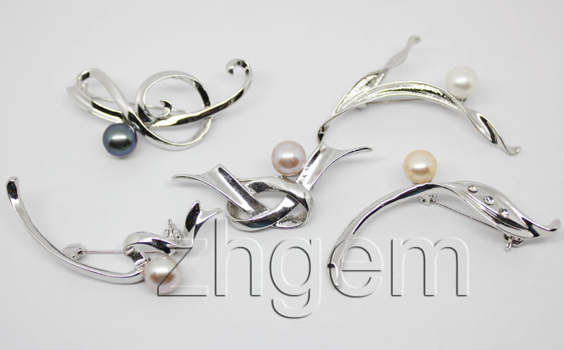 wholesale lots 5pcs natural freshwater pearl brooch  